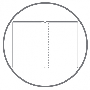 A4+ 2er Projektmappe HardSkin weiß (blickdicht) mit 2 x Notizen, Doppeltasche und Schnellhefter