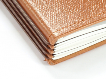 A5 4er cuir calypso cognac, ElastiXs brun, avec 4 carnets de notes, mix
