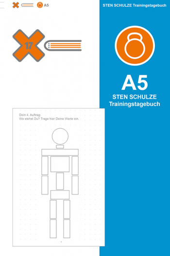A5 Trainings-Tagebuch <br>"Sten Schulze Basic" – Leder schwarz
