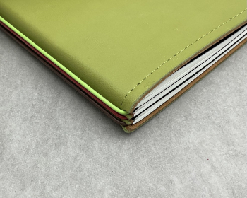 A6 3er smooth leather, matt green, ElastiXs mix, 3 inlays, mix