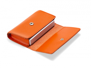 Card Holder smooth leather orange