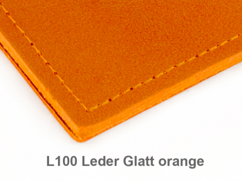 Kartenhalter Leder glatt orange
