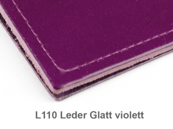 A7 2er smooth leather organizer with weekly calendar 2025, purple (L110)