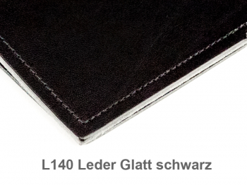 A7 2er smooth leather organizer with weekly calendar 2025, black (L140)