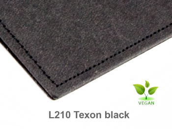 A4+ 2er cahier de projet Texon noir avec deux carnets de notes, une double pochette et un relieur à lamelles (L210)