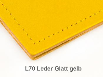 A7 2er cuir lisse agenda avec semainier classic 2025, jaune (L70)
