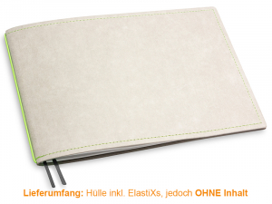 A5+ Landscape Cover for 1 inlay, Texon stone/green incl. ElastiX (L200)