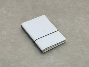 A6 3er finely grained leather, white, ElastiXs black, 3 inlays, mix