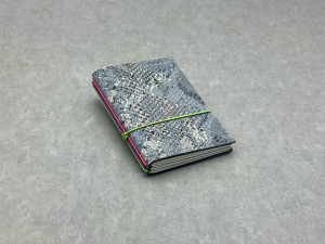 A6 3er snake embossed leather, grey/blue, ElastiXs mix, 3 inlays, mix