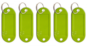 Schlüsseletikett Lefa grün, 5er Pack