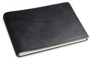 A5+ Panorama 3er cuir nature noir avec semainier classic 2025 et 1 carnet de notes (L40)