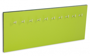 X17 Key hooks 10 regenerated Leather - Lefa green