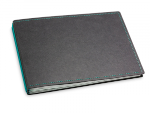 A5+ Panorama 3er Texon noir/turquoise avec semainier classic 2025 et 1 carnet de notes (L210)