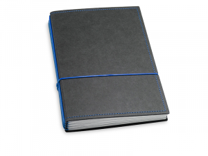 A5 4er Texon avec semainier classic 2025 et deux carnets de notes, noir/bleu (L210)