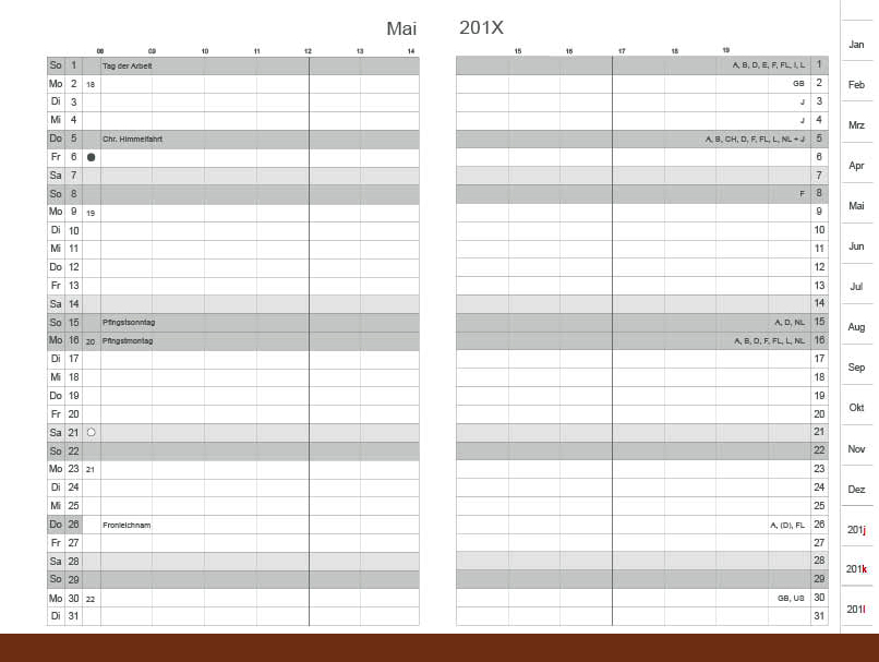 A5 monthly planner Classic 2026-2028