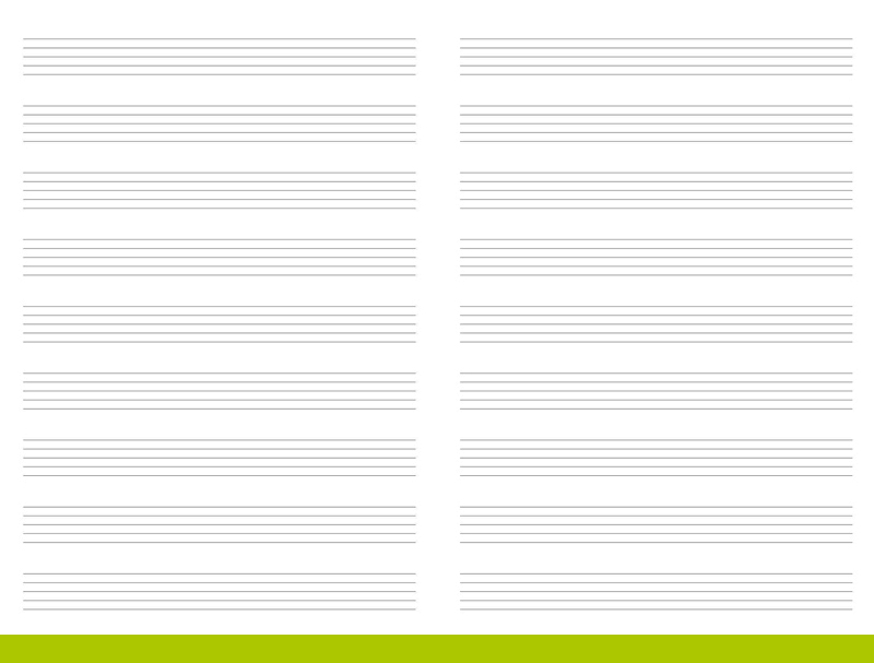 A6 Music Sheets - pack of two