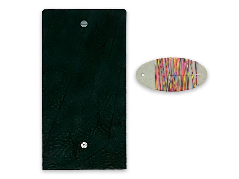 DIY Kartenhalter / kleine Börse – Leder Natur schwarz