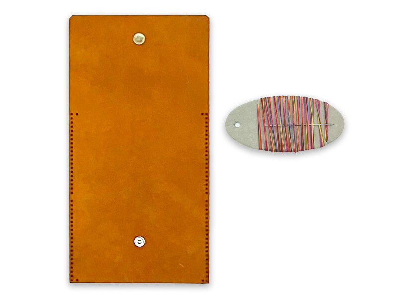 DIY Kartenhalter / kleine Börse – Leder Natur cognac