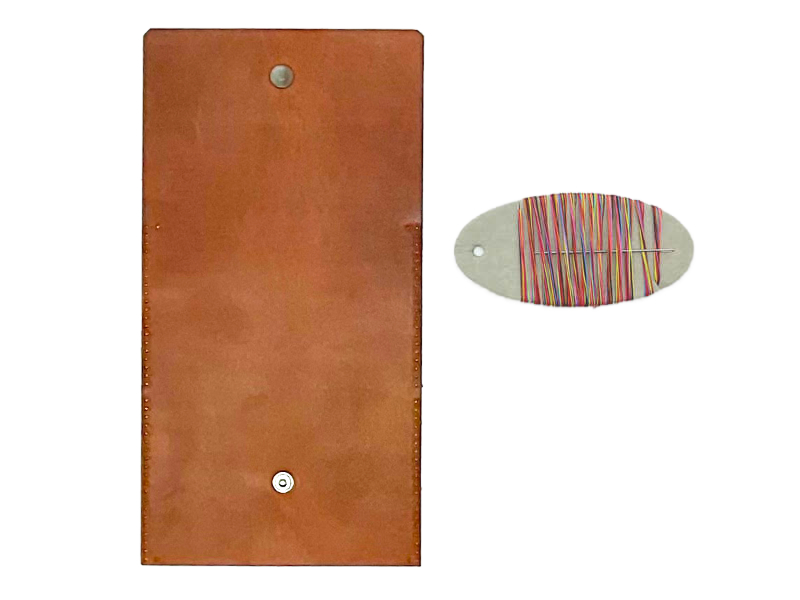 DIY card holder / travel wallet – Leather nature brandy