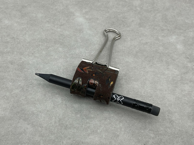 Sloop 32 mm – Marron avec motif floral laqué