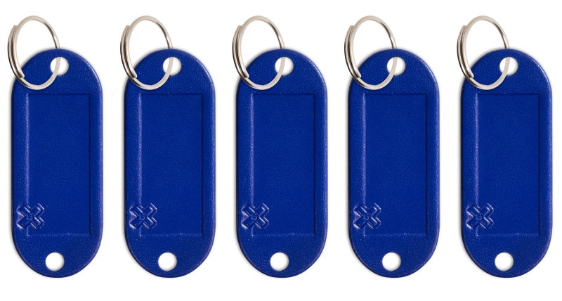 Portes-clés étiquette Lefa bleu, 5 unités/paquet