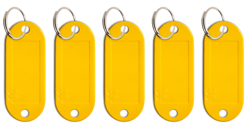 Key Tags Lefa yellow, pack of 5