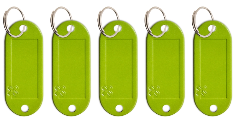 Portes-clés étiquette Lefa vert, 5 unités/paquet