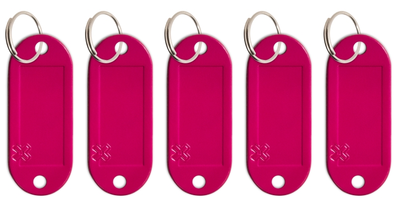 Portes-clés étiquette Lefa magenta, 5 unités/paquet