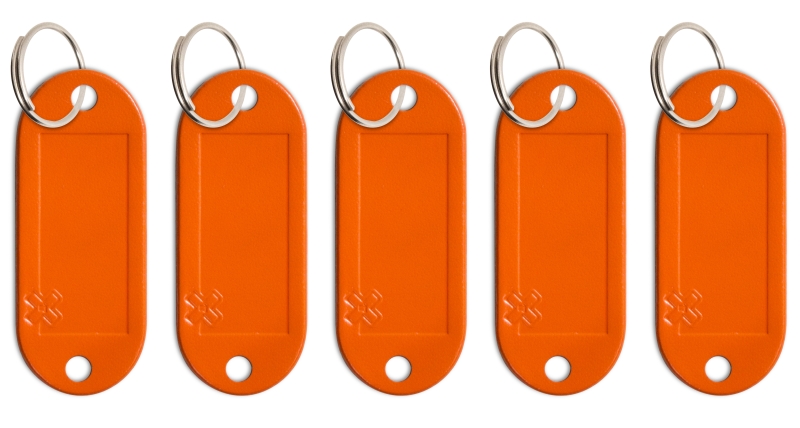 Schlüsseletikett Lefa orange, 5er Pack