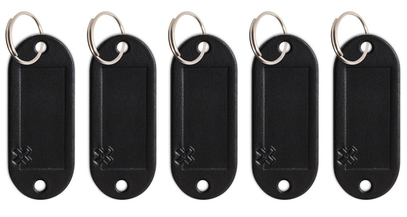 Portes-clés étiquette Lefa noir, 5 unités/paquet