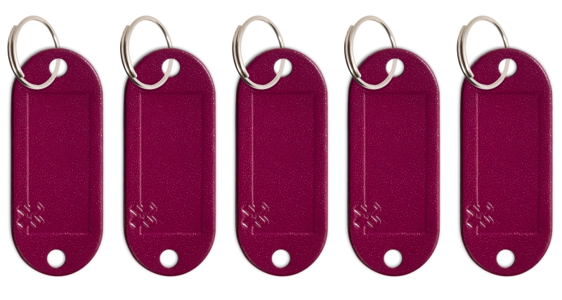 Schlüsseletikett Lefa violett, 5er Pack