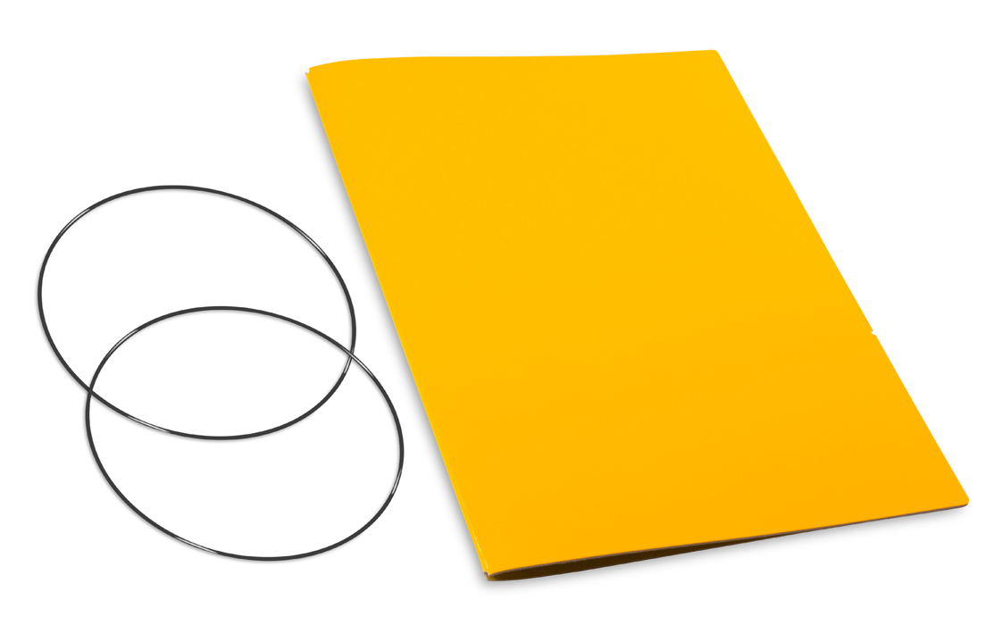 A4+ Couverture pour 1 carnet, Lefa jaune, ElastiXs inclus (L240)