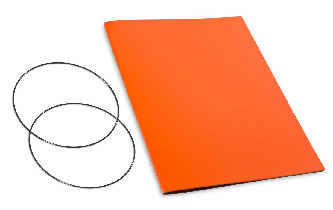 A4+ Couverture pour 1 carnet, Lefa orange, ElastiXs inclus (L250)