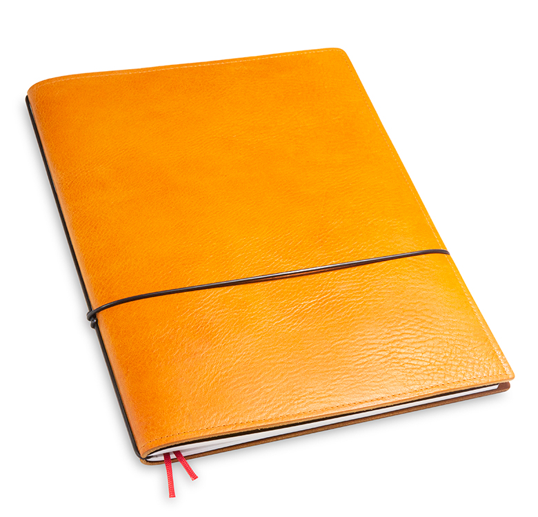 A4+ 1er Notebook nature leather, cognac (L10)