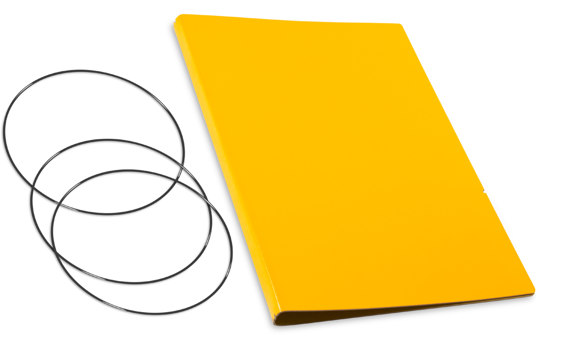 A4+ Cover for 2 inlays, Lefa yellow incl. ElastiXs (L240)