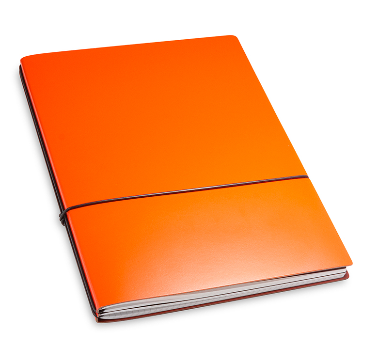 A4+ 2er Lefa orange avec deux carnets de notes et une double pochette (L250)