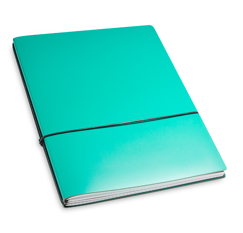 A4+ 2er Lefa coated Notebook turquoise green