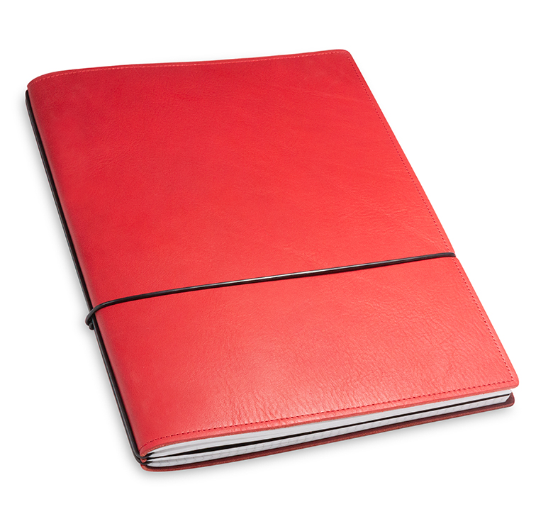 A4+ 2er Notebook nature leather, red (L20)