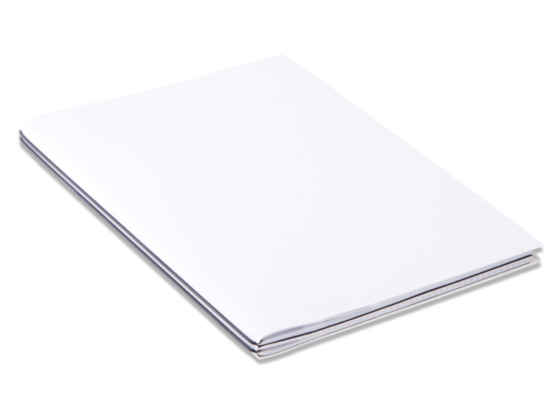 A4+ HardSkin blanc avec deux carnets de notes et une double pochette