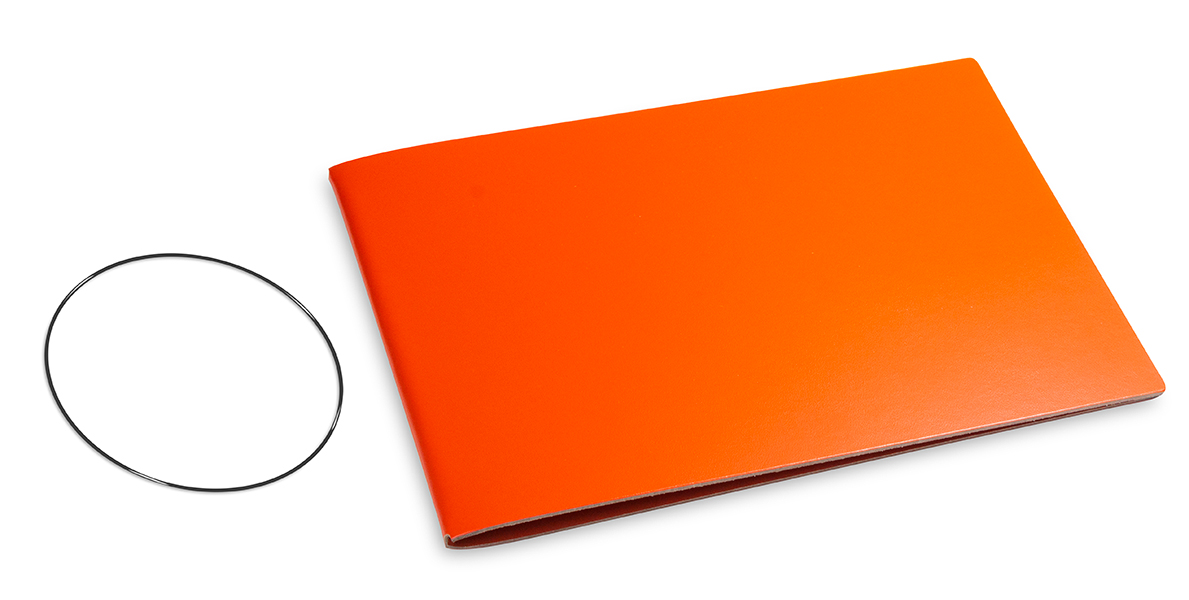 A5+ Panorama Couverture pour 1 carnet, Lefa orange, ElastiX inclus (L250)