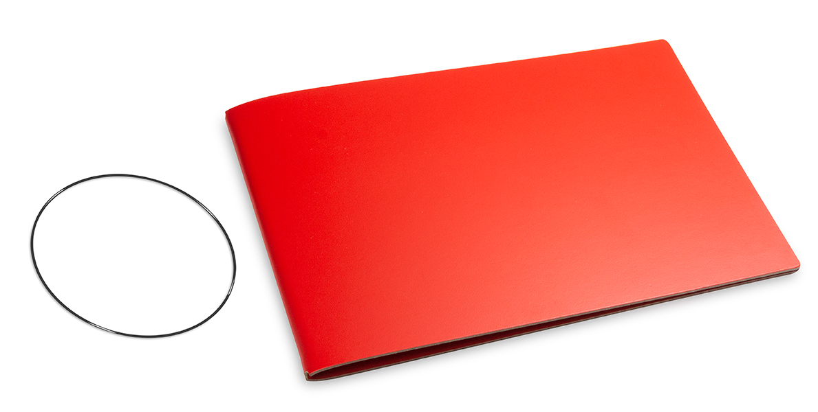 A5+ Panorama Couverture pour 1 carnet, Lefa rouge, ElastiX inclus (L160)