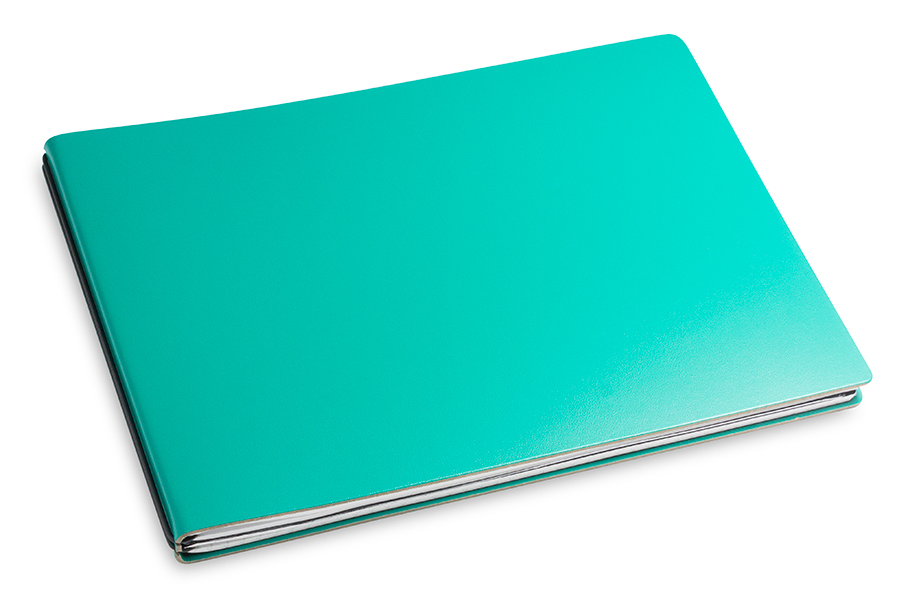 A5+ Landscape 2er notebook Lefa turquoise green, 2 inlays