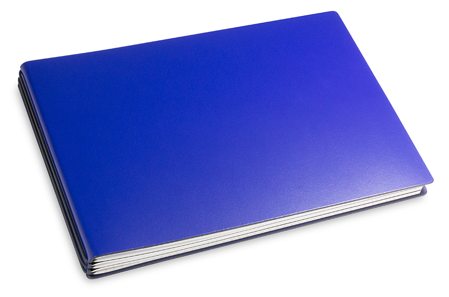 A5+ Landscape 3er notebook with weekly calendar 2024 Lefa blue, 3 inlays (L170)