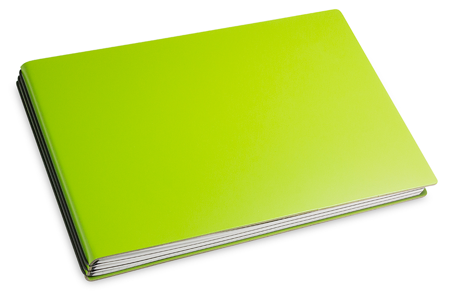 A5+ Landscape 3er notebook with weekly calendar 2024 Lefa green, 3 inlays (L230)