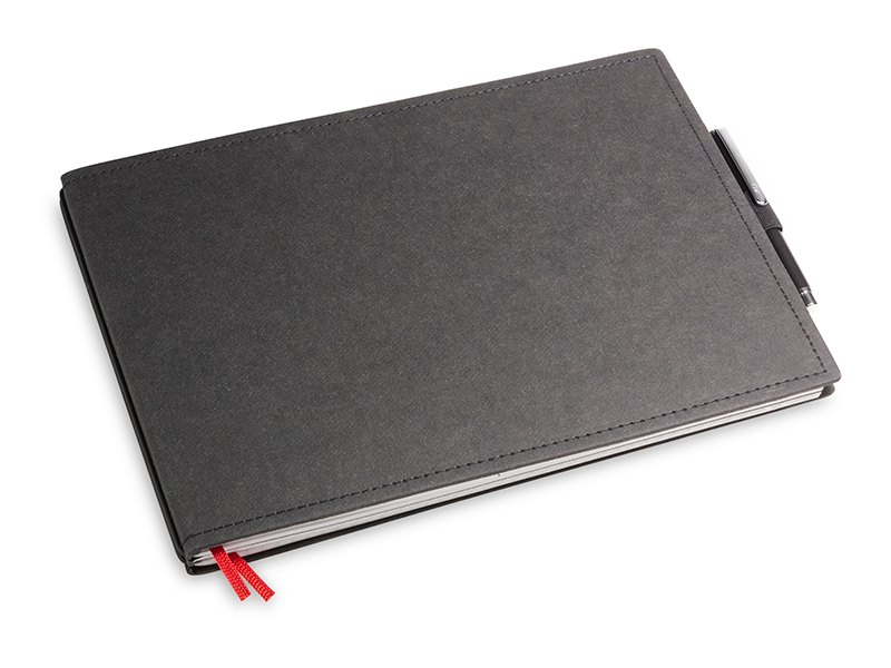 A5+ Landscape 2er notebook Texon black in the BOX (L210)