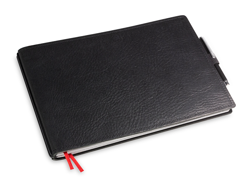 A5+ Landscape 2er notebook leather nature black in the BOX (L40)