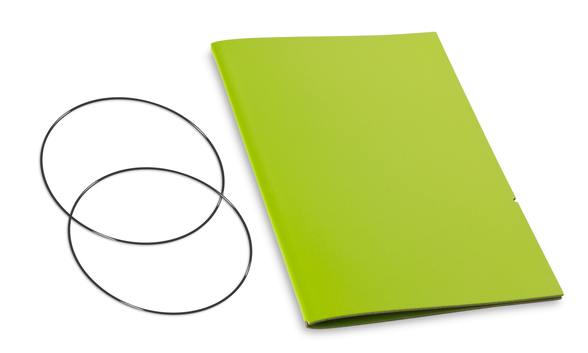 A5 Cover for 1 inlay, Lefa green incl. ElastiXs (L230)