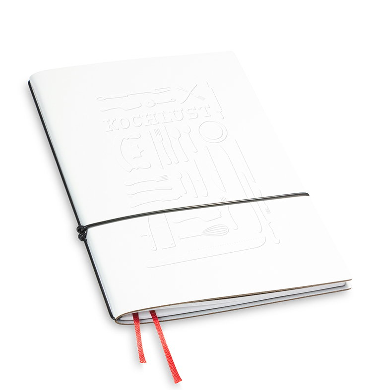 A5 1er cookbook Lefa white, 1 inlay (L150)