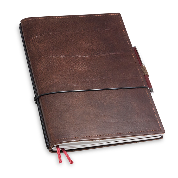 A5 2er notebook nature leather chestnut in the BOX (L30)