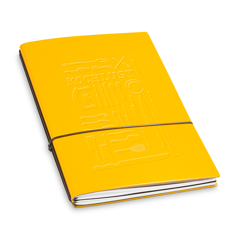 A5 2er cookbook Lefa yellow, 2 inlays (L240)